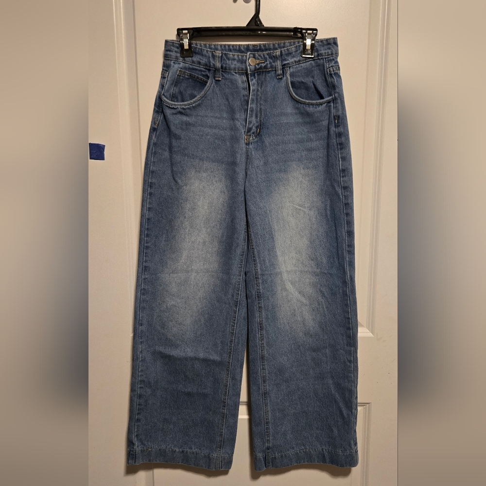 Dazy Blue Denim Jeans Wide Leg